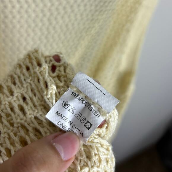 Tan Mesh Maxi Swim Cover Sz M - Picture 4 of 8